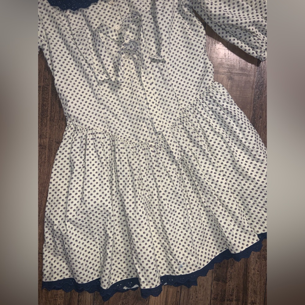 Nwot free people need to know collared lace mini dress khaki $189 boho fall - Picture 10 of 10
